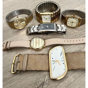 Lot 6 Vintage Womens Watches Untested Stainless Steel